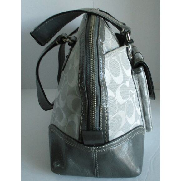 Coach Women's Gray Medium Handbag Zipper & Pockets - Picture 4 of 7